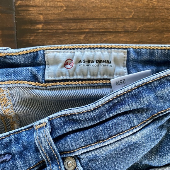 AG skinny light wash distressed jeans, size 25R - Picture 3 of 3